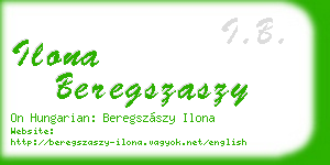ilona beregszaszy business card