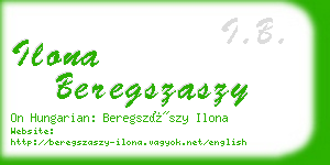 ilona beregszaszy business card